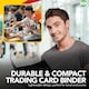 image 7 of 1pk Black Trading Card Binder with 100 Protector Leaves, 4 Pocket TCG Album for 96 Cards, PVC-Free, Secure Collector Folder