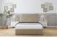 image 1 of Sloomy Belvoir Almond Coniston Bed Frame With Mattress With 45" Upholstered Headboard 3' Single