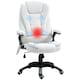 image 1 of Vinsetto Office Chair w/ Heating Massage Points Relaxing Reclining Cream White