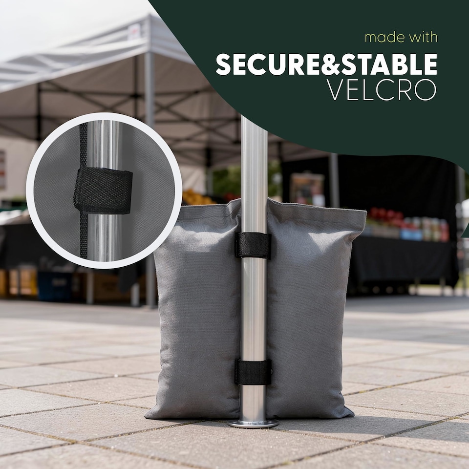 image 1 of Keplin Gazebo Sand Weight Bags 4 Pack Double Pocket Tent Canopy Leg Anchors