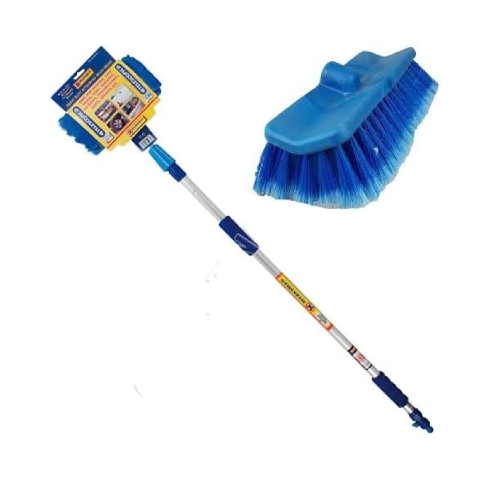 image 1 of 2m 6ft Telescopic Extendable Car Van Wash Washing Brush Window Cleaner