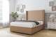 image 2 of Sloomy Devonshire Latte Dumfries Divan Bed With Mattress 2 Drawers Footend With 54" Wingback Headboard 4'6 Double | Brown | Latte | Double | 1