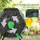 image 4 of Outsunny 130L Compost Bin Dual Chamber Rotating Composter w/ Ventilation Holes