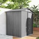 image 6 of Outsunny 5ft x 4.3ft Outdoor Metal Storage Shed with Sliding Door Sloped Roof | Multi | 152cm x 132cm x 188cm | 1