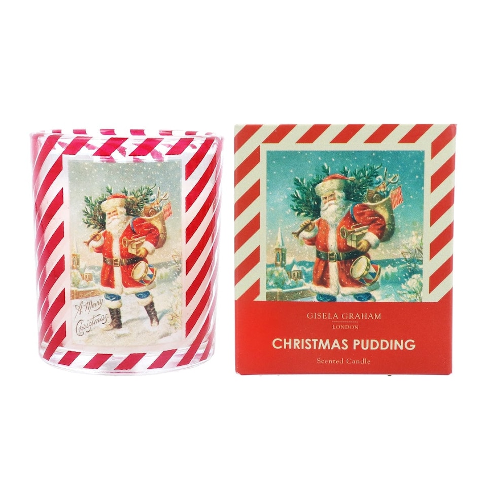 Gisela Graham Christmas Nostalgic Santa Christmas Pudding Scented Candle