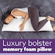 image 4 of Aamira Bolster Long Full Body Cushion Pillow 120x40cm, Orthopaedic Shredded Memory Foam | White | White | 120x40 cm | 1
