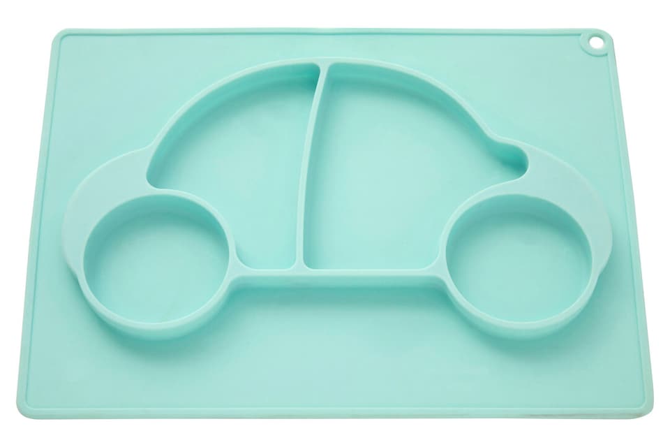 image 1 of Kai Silicone Divided Food Plate in Car Shape