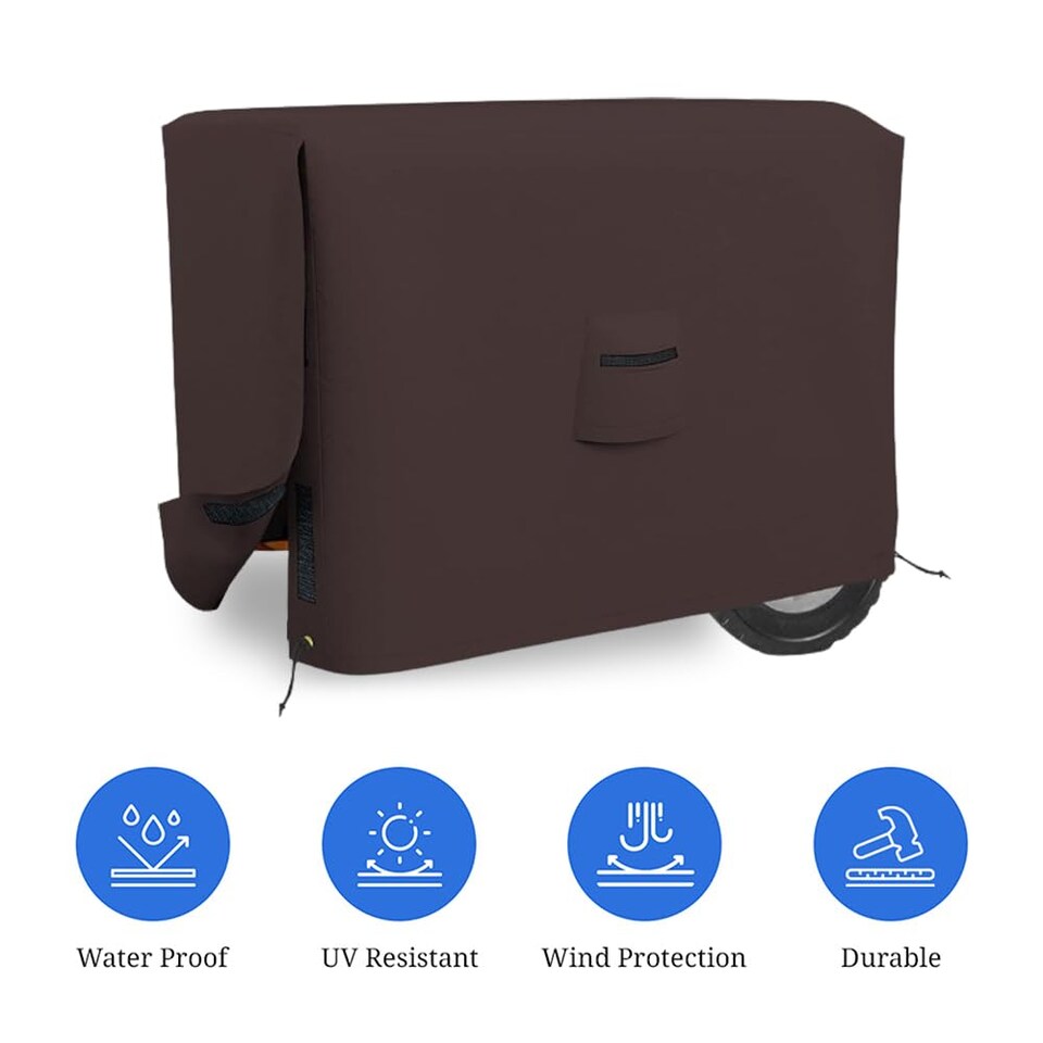 image 1 of Covers&All Outdoor Generator Cover, 32 in L x 24 in W x 24 in H, Coffee