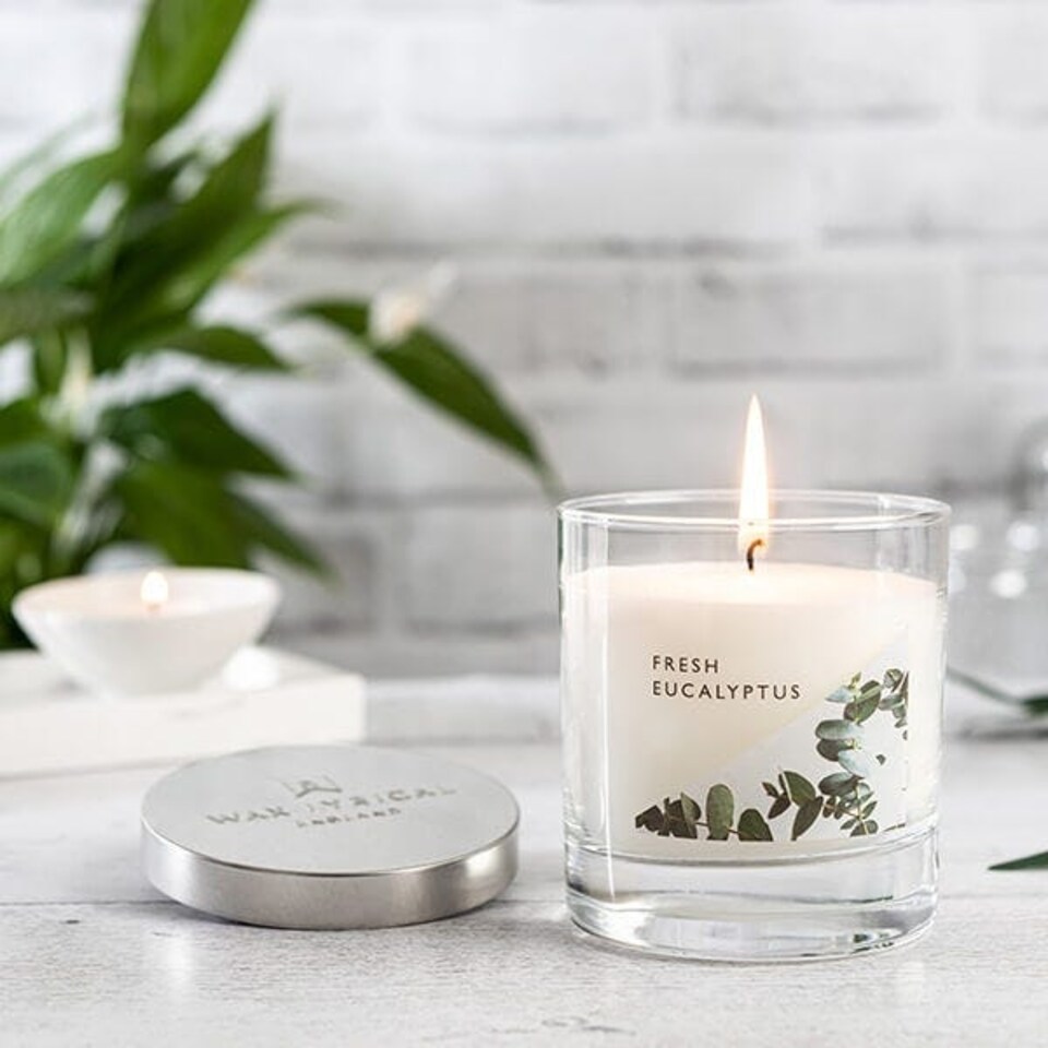 image 1 of Wax Lyrical Fresh Eucalyptus Medium Candle Jar