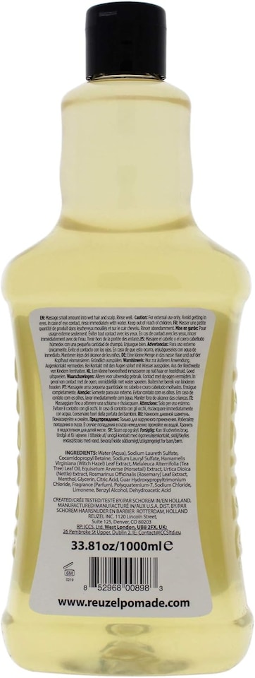 image 1 of Reuzel 3In1 Tea Tree Shampoo Cleanses Hair and Body Soothes and Moisturizes Your Skin and is Ideal for Overall Scalp Care Rinses Clean and Can Be Used Daily Vegan Formula 1000 ml