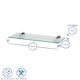 image 10 of Harbour Housewares Floating Glass Wall Shelves - 50cm - Pack of 2 | Clear | Clear