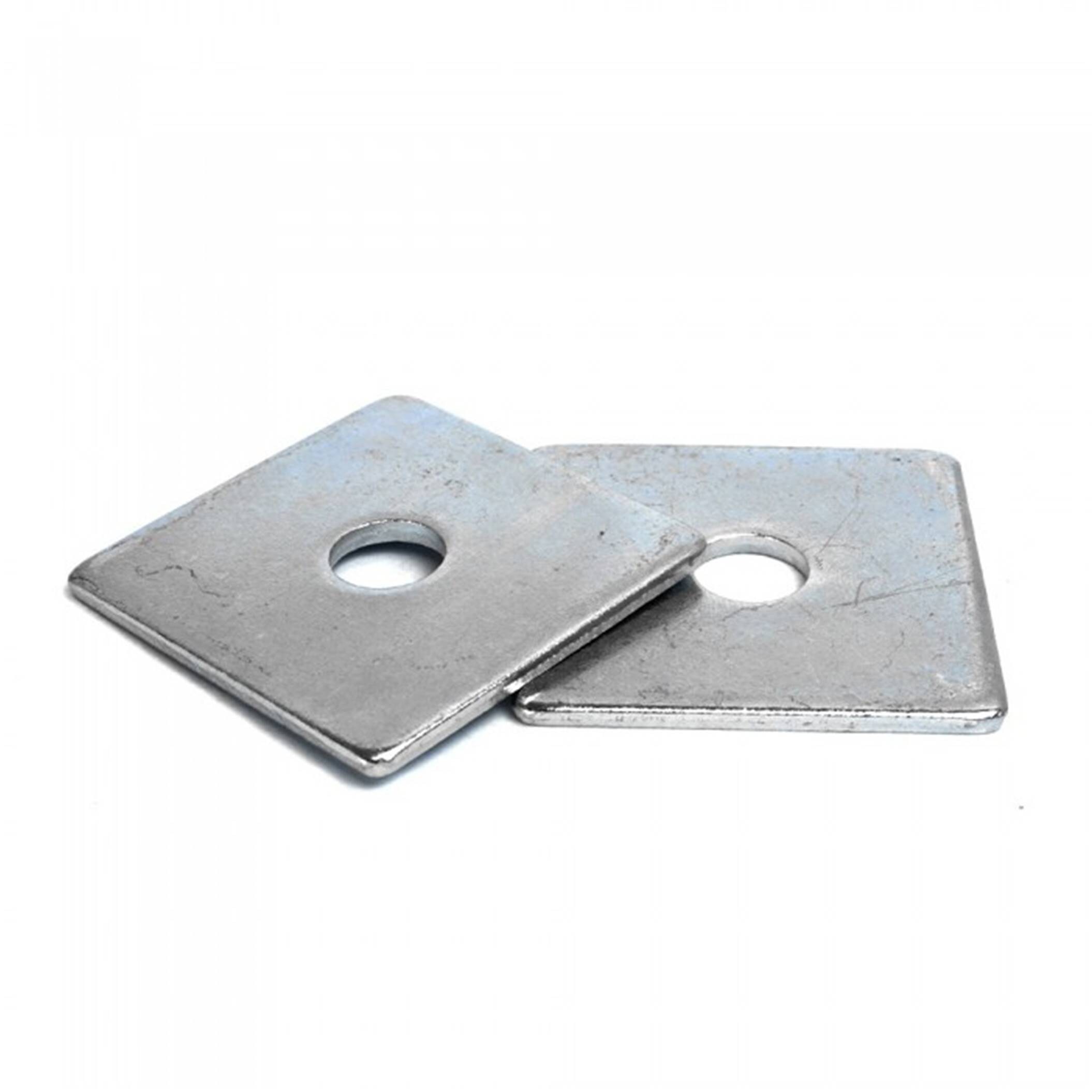 Pegdev M12 50 x 50 x 3mm Heavy Duty BZP Square Plated Washers - Zinc Plated (Pack of 25) in Metallic Silver