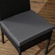 image 7 of Outsunny 4 Pieces PE Rattan Garden Chairs with Cushion, Patio Wicker Dining Chairs with Backrest for Patio, Deck, Garden, Black