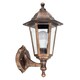 image 1 of ValueLights Mayfair Antique Brass Outdoor Security Wall Lantern | Gold
