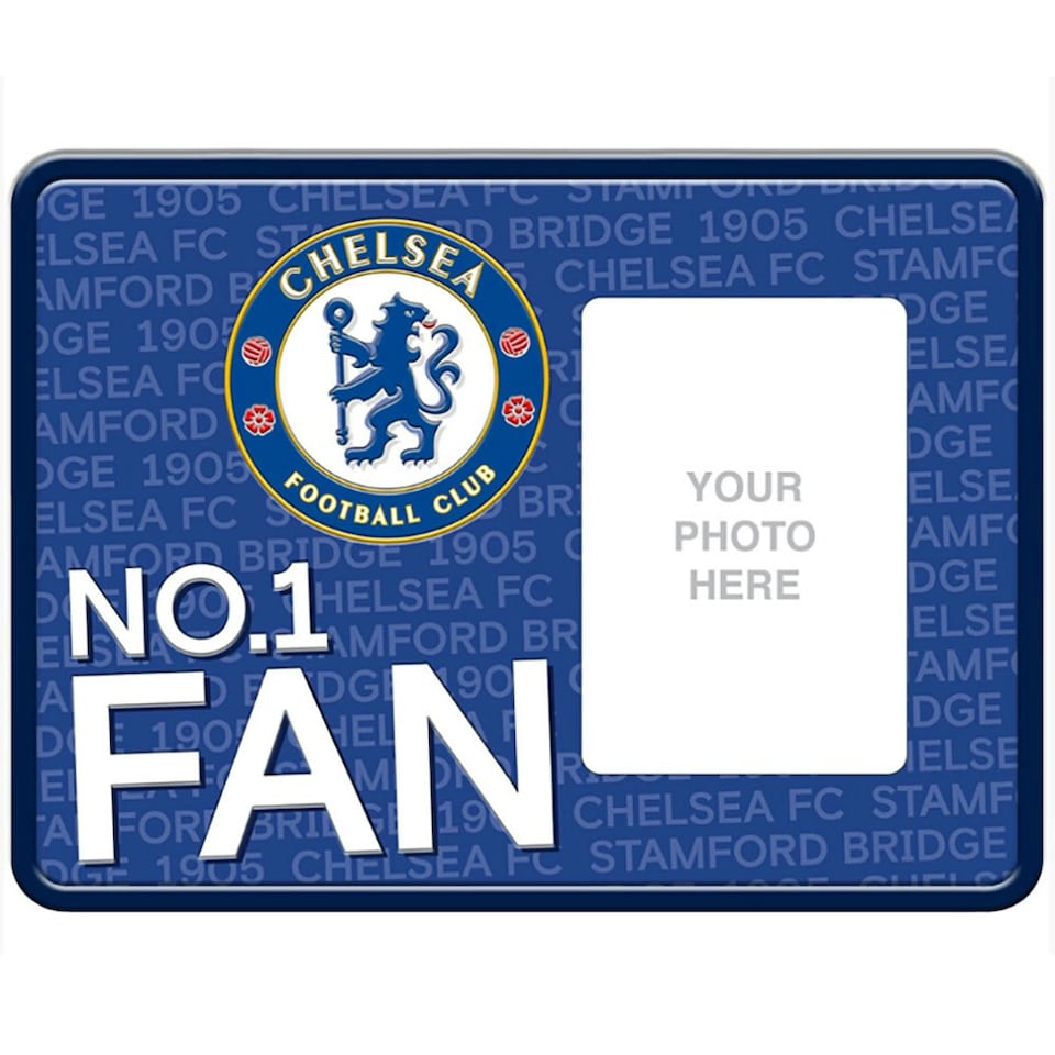 image 1 of Chelsea FC No 1 Fan Photo Frame Sign - Royal Blue/Blue/White - One Size