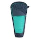 image 2 of Mountain Warehouse Traveller 50 Sleeping Bag Mummy Shaped Windproof Camp Bed Long Length Blue | Teal
