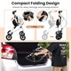 image 7 of COSTWAY Rollator Lightweight Foldable Rolling Walker-White