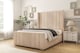 image 2 of Sloomy Hargrave Sand Naples Bed Frame With 50"  Upholstered Wingback Headboard 4'6 Double