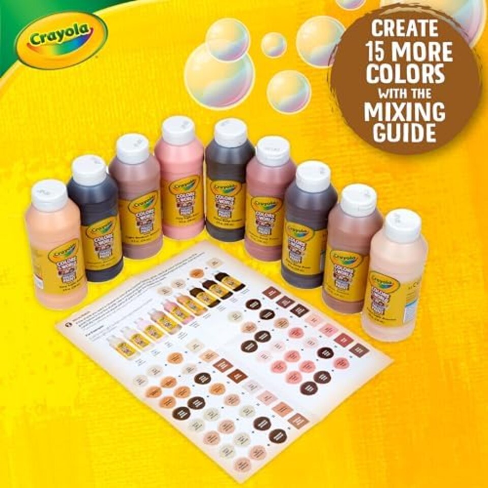 image 1 of Crayola Colors Of The World Washable Paint Set 9 Count