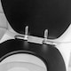 image 7 of Harbour Housewares Wooden Soft Close Toilet Seat - Black | Black | Black