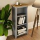 image 3 of Taberno Oak 3 Tier Bookcase Dove Grey Grey
