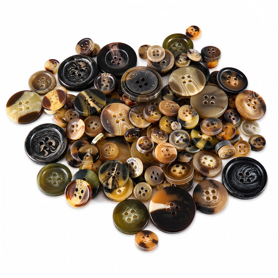 image 1 of 100g Round Resin Button, Assorted Sizes - 2 & 4 Holes