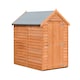 image 2 of Overlap 6 x 4 Feet Dip Treated Value Range Apex Shed Single Door | Brown