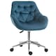 image 1 of Vinsetto Velvet Home Office Chair Desk Chair with Adjustable Height, Blue