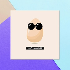 You're A Cool Egg Square Greetings Card
