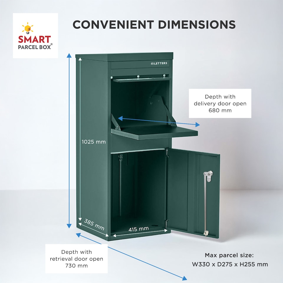 image 1 of SMART PARCEL BOX® Large Front & Rear Access | Green | 1