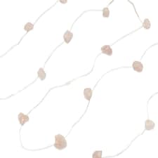 ValueLights Crystal Gifting Matte Pink String Light and Integrated LED .6W Neutral White Bulb