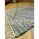 image 3 of Hush Hand Loomed Soft Rug in Muted Colours - Cotton - L60 x W210 cm - Dark Grey Grey