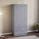 image 1 of Vida Designs Glinton 2 Door 2 Drawer Wardrobe With Clothes Rail, Grey