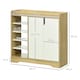 image 3 of HOMCOM Shoe Cabinet Shoe Storage Organizer with Five Open Shelves, Natural