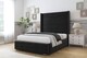image 2 of Sloomy Sterling Black Plush Bed Frame With Mattress With 50"  Upholstered Wingback Headboard 6' Super King