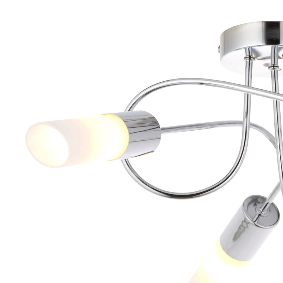 image 1 of Patras Chrome 3 Light Semi Flush Ceiling Light