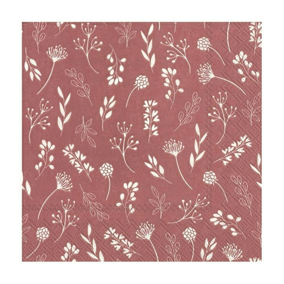 IHR Lunch Napkins Tilda Old Rose 33cm 3ply 20 Pack