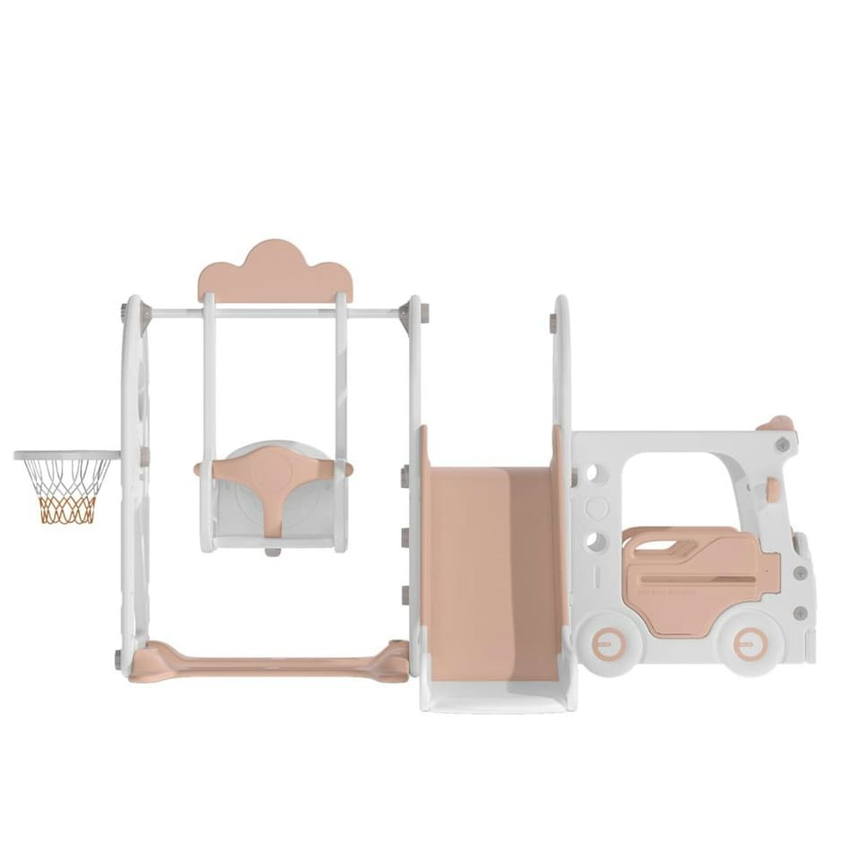 image 1 of Living and Home 3-in-1 Kids Toddler Swing, Slide, and Climber Playset - Pink