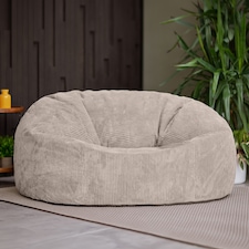 Soul Giant Corduroy Bean Bag Natural 2-Seater Bean Bag Chair | Cream | Natural | XL | 1