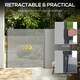 image 9 of Outsunny Side Awning Retractable, Privacy Screen, 400x160cm, Light Grey Grey