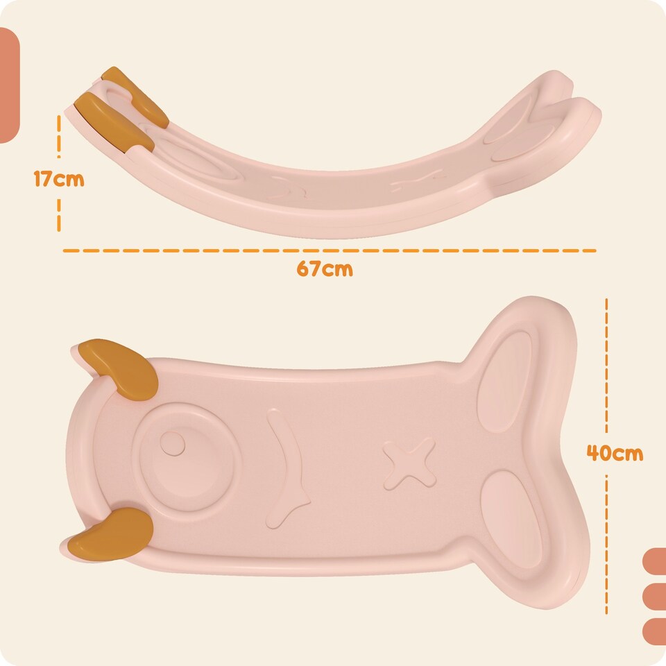 image 1 of AIYAPLAY Balance Board for Kids Balance Training & Sensory Play, Pink