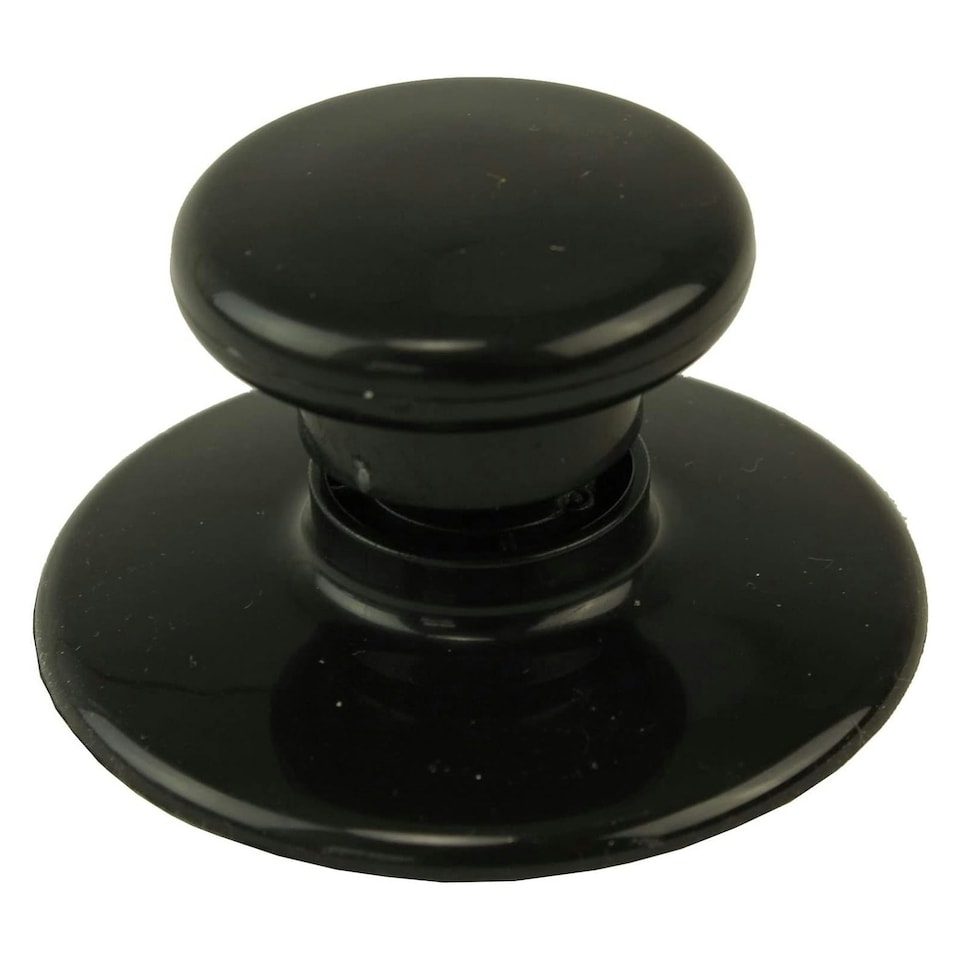 image 1 of SPARES2GO Glass Lid Knob & Safety Skirt compatible with Morphy Richards 3.5L 6.5L Slow Cookers (Black) Black