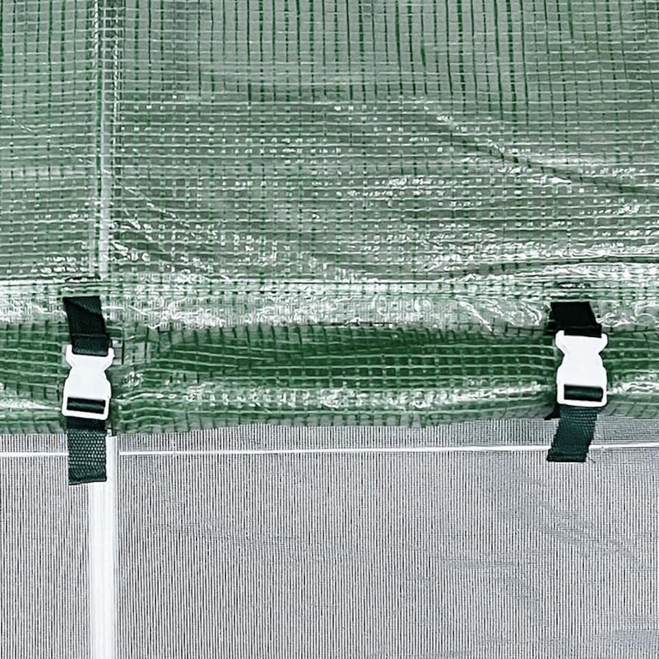 image 1 of Outsunny 4 x 3M Walk-in Garden Polytunnel Greenhouse Galvanised Steel W Door