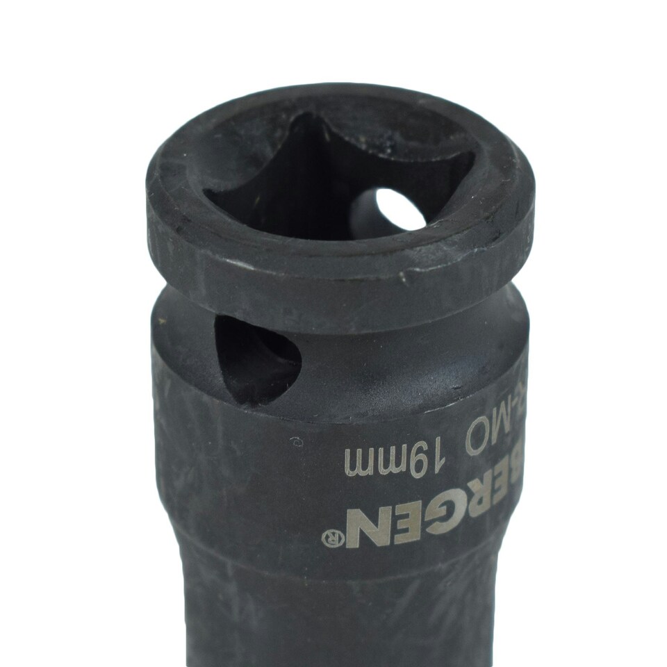 image 1 of M19 x 78mm 1/2" Drive Extra Long Impact Impacted Allen Hex Key Socket Bergen