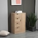 image 2 of HOMCOM Bathroom Floor Cabinet, Freestanding Storage Unit with 4 Drawers and Door Cupboard for Living Room, Kitchen, Bedroom, Natural