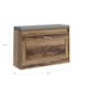image 2 of SoBuy Brown Shoe Bench with Flip-Top Storage & Two Pull-Out Shelves, 29.5x9.4x20.8 in, 11.9 kg - FSR218-F
