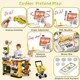 image 3 of 65PCS Supermarket Cart Toys Play Set with Cash Register Scanner Play Food Light Music and Smoke Effects