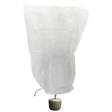 Harbour Housewares Plant Fleece Frost Protection Cover with Drawstring - 120cm x 180cm White
