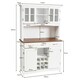 image 2 of COSTWAY Kitchen Storage Cabinet Buffet Cupboard Sideboard White