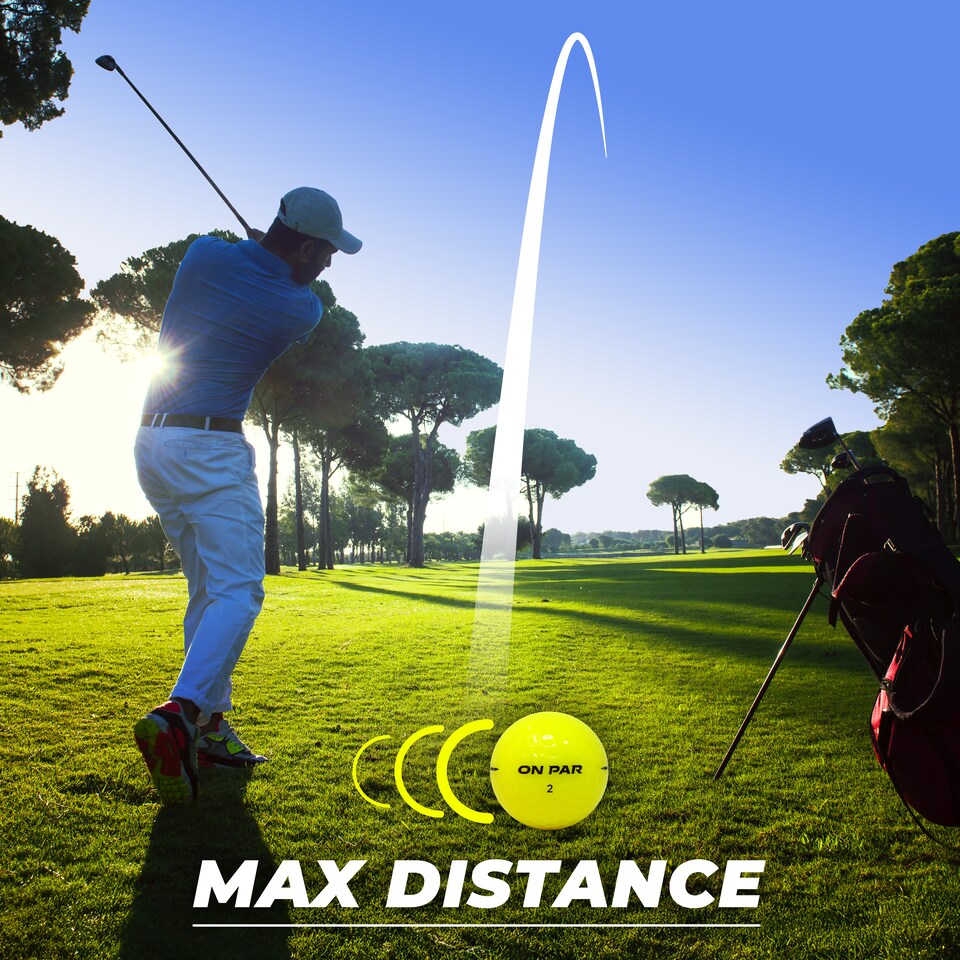 image 1 of On Par Distance Max Golf Balls - 12 Pack | Yellow